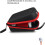 Golf Rangefinder Case, Magnetic Bag  Oxford Cloth Black and Red 3