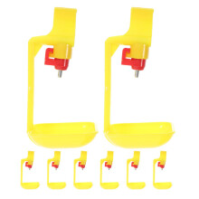 Chicken bottle pour poultry drinker water basin feeder pp Yellow 12.50X6.60X6.60CM