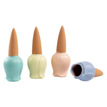 Automatic Watering, Clay Plant Garden, 4 x Flowershaped Watering Devices