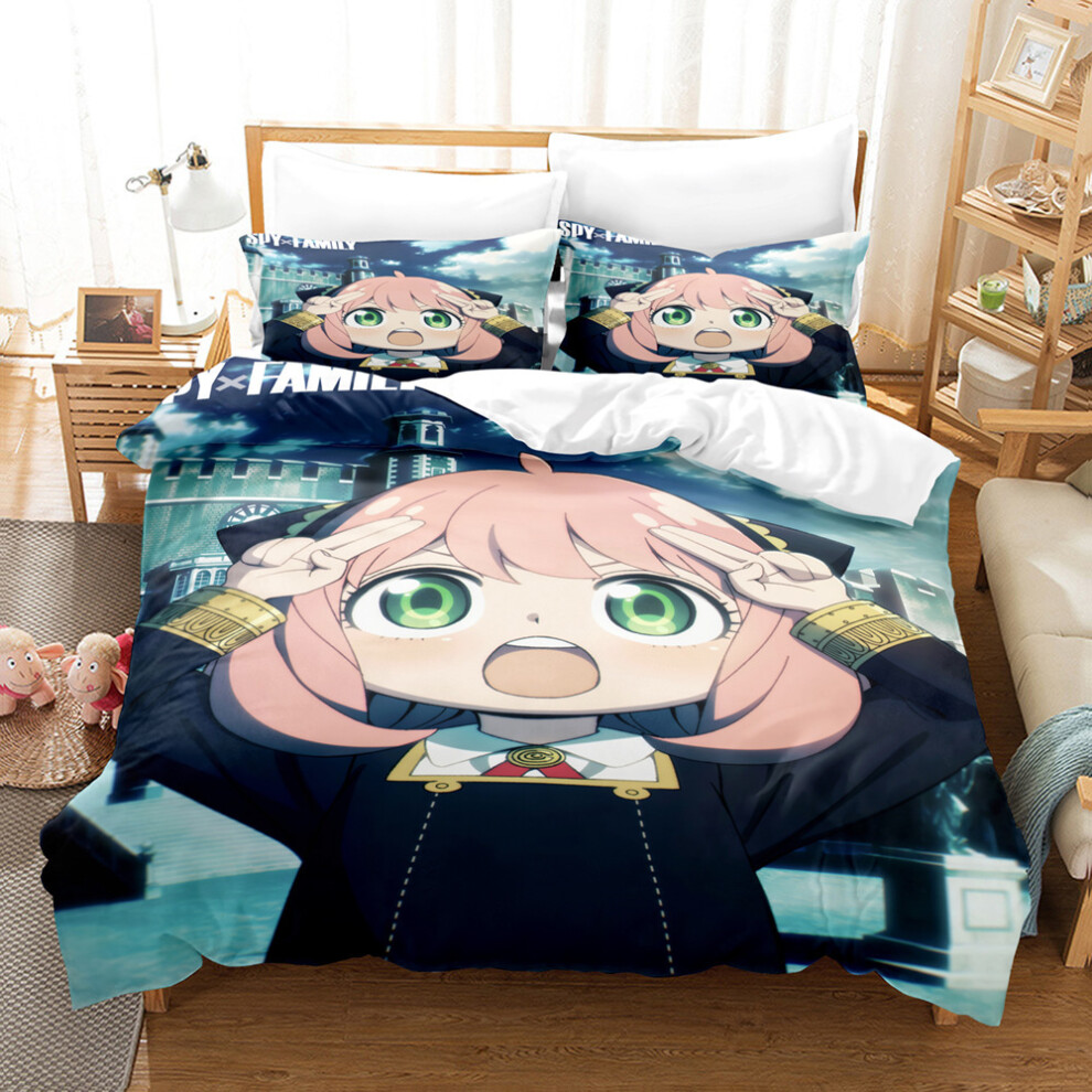 (5, 260*220 three-piece set) Spy Play House Series Three-piece Set 3D Digital Printed Bed Sheets, Quilt Covers, and Pillowcases