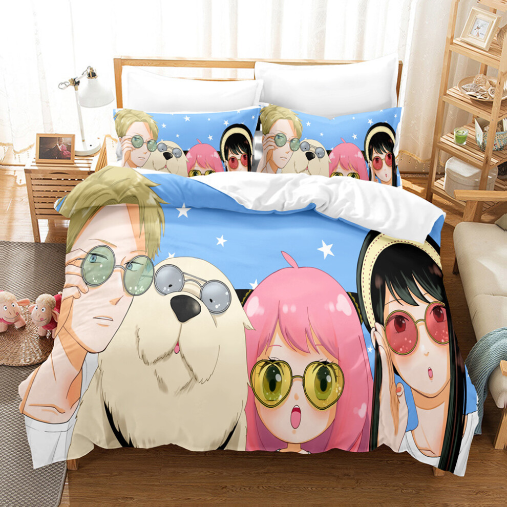 (19, 260*220 three-piece set) Spy Play House Series Three-piece Set 3D Digital Printed Bed Sheets, Quilt Covers, and Pillowcases-image-OPC-PJ25GXT-NEW