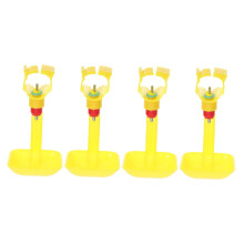 Pack of 4 Chicken Drinker, Poultry Feed, Agricultural Accessories, Yellow PP