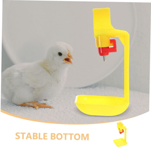 Pack of 4 Chicken Drinker, Poultry Feed, Agricultural Accessories, Yellow PP 2
