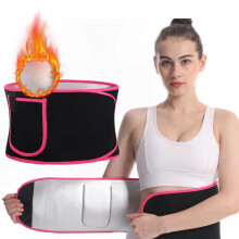 Slimming Belt, Sweat Belt, Waist Trainer, Adjustable Neoprene, Men and Women, Pink