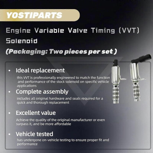 Engine Variable Valve Timing Solenoid VVT 2-pc Intake Exhaust Compatible with 2