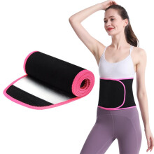 Slimming Belt Neoprene Sauna Sweat Belt Adjustable Waist Trimmer for Men and Women, pink
