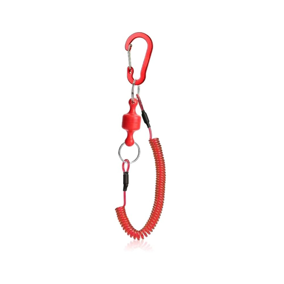 Fixed Fishing Rope, Strong Magnetic Steel Wire Antilost Coil Lanyard 1.5M To Protect Fishing Equipment Red 6276012751610