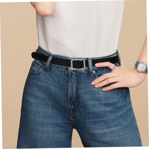 Damen Grtel Fr Jeans Dnner Freizeittaillengrtel Schwarz Legierung 2