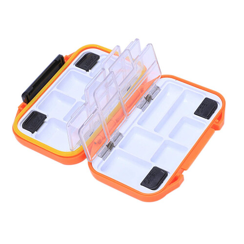 Multi Function Fish Storage Box Double Layer Orange Plastic Box Accessories Fishing Equipment Fishing Accessories Box Set  S Ref: 3691