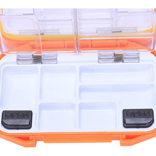 Multi Function Fish Storage Box Double Layer Orange Plastic Box Accessories Fishing Equipment Fishing Accessories Box Set  S Ref: 3691 2