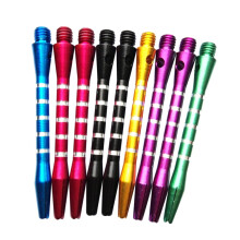 Darts shafts with precision thread multicolor accessories for steel darts and soft darts ideal for tournaments and leisure games.