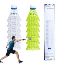 Nylon Badminton Shuttlecocks for Indoor, Outdoor 12 mixed colours