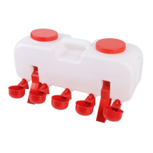 10L Chicken Water Feed, SemiAutomatic Poultry Water with 10 Drinking Cups, Rainproof Coop Accessories for Chickens, Ducks, Baby Chicks, Turkeys
