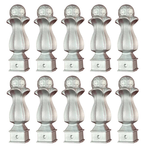 Fence Post Caps Decorative, 10 Pieces, Trident Spearshaped, Metal Cover