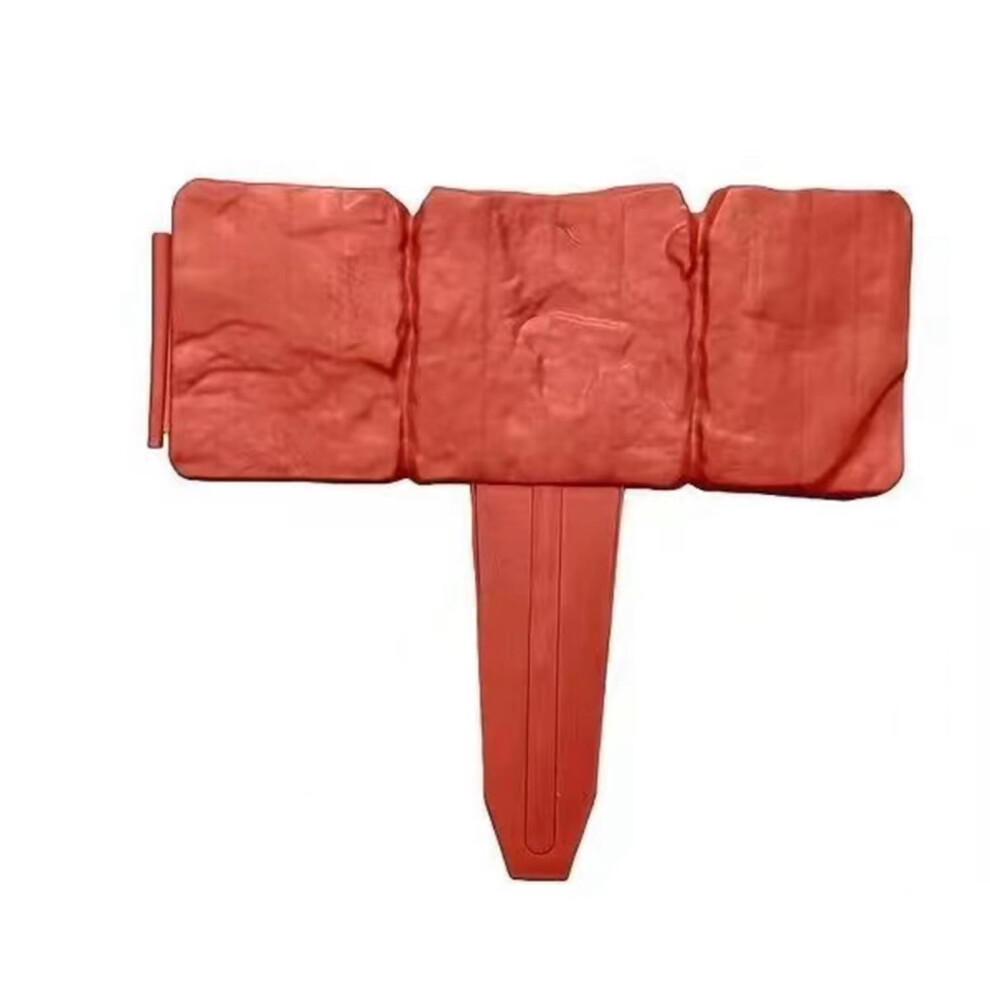 Pack Of 10 Plastic Lawn Edging, Flower Bed Edging, Garden Fence, Palisade For Flowers, Garden Fence, Decorative (Red) 6493810099939