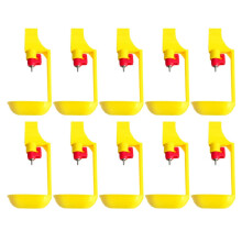 10 pieces chick drinker integrated automatic chicken drinker chick drinking fountain for large and chickens random color
