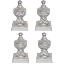 Decorative aluminum fence post caps, 4pack for house, garden, yard