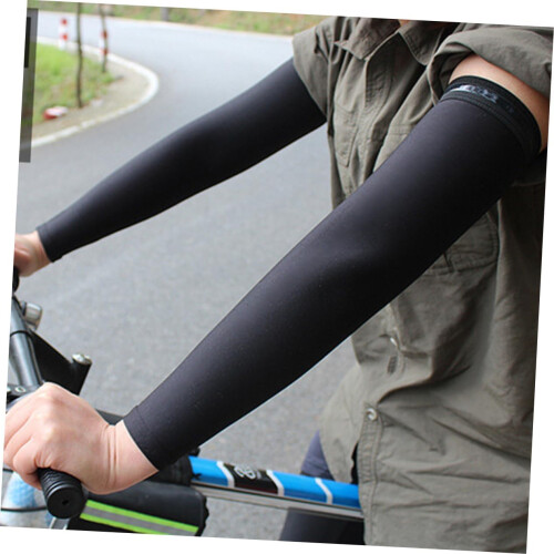 Arm Warmers for Men UV Protective Ice Cooling Sleeves Wrist Support Gray 1