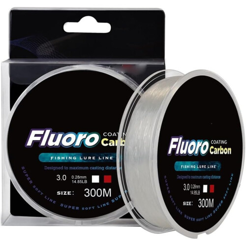 Progressive sensitivity, 300 m Nylon, main fishing line, practically hidden 0.8 white 2