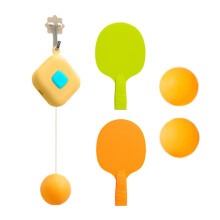 Table tennis trainer set, indoor door pong game for children Yellow