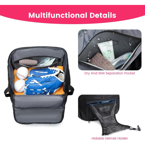 Baseball Backpack, Baseball Bag, Tball Equipment Bag Ref: 7829 1