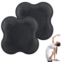 Yoga Knee Cushion, Pack of 2, NonSlip, 20x20 cm, Knee Pad for Yoga, Pilates (Black)