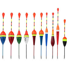 Fishing Floats  10 Pieces, Wooden Slip Bobbers, Spring Oval Stick Floats Colour 2