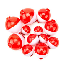 Fishing Bobbers Snapon Push Button Round Float Floating Flies Bobbers Red White Fishing Accessories 1 Set