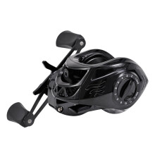 Black Baitcast Reel – metal fishing reel, lightweight accessory for anglers, durable for smooth casting