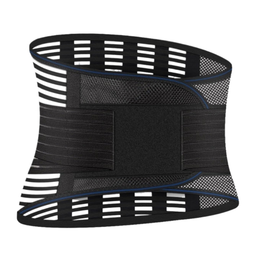 Slimming Belt, Fitness Belt,, Breathable Lumbar Support Belt for Lower Back, Waist Trainer Trimmer Belt XL Black