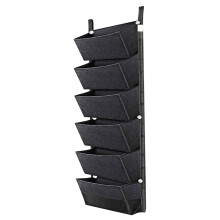Hanging Grow Bag 6 Pockets Vertical Garden Wall Planter Black