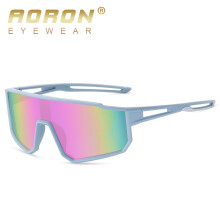 (1011 Basket Frame Powder Film) Polarized cycling sunglasses Teenager sunglasses