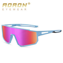(1011 Blue Spot Frame Colorful Film) Polarized cycling sunglasses Teenager sunglasses