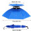 Fishing Umbrella Hat, Double Layer, Sun Protection, Foldable, Blue 5