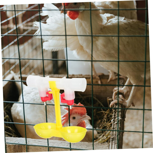 Chicken Double Drinking Trough Automatic Cups for Poultry Rabbit Quail Chick 1