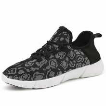 (35, Black) LED Shoes Fiber Optic Light Up Sneakers Rechargeable Luminous Sneakers