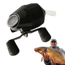 fishing reel, Pisces Fortress 10S, red, black, blue, inner exit, Black