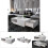 Modern White High Gloss Rectangular Coffee Table with Storage 5