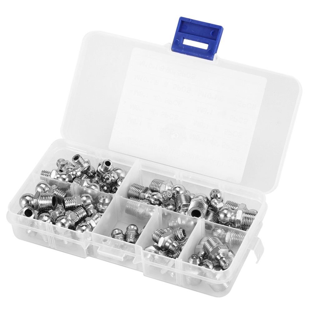 45-Piece Durable Brass Grease Nipple Set For M6,M8,M10 9394200241945