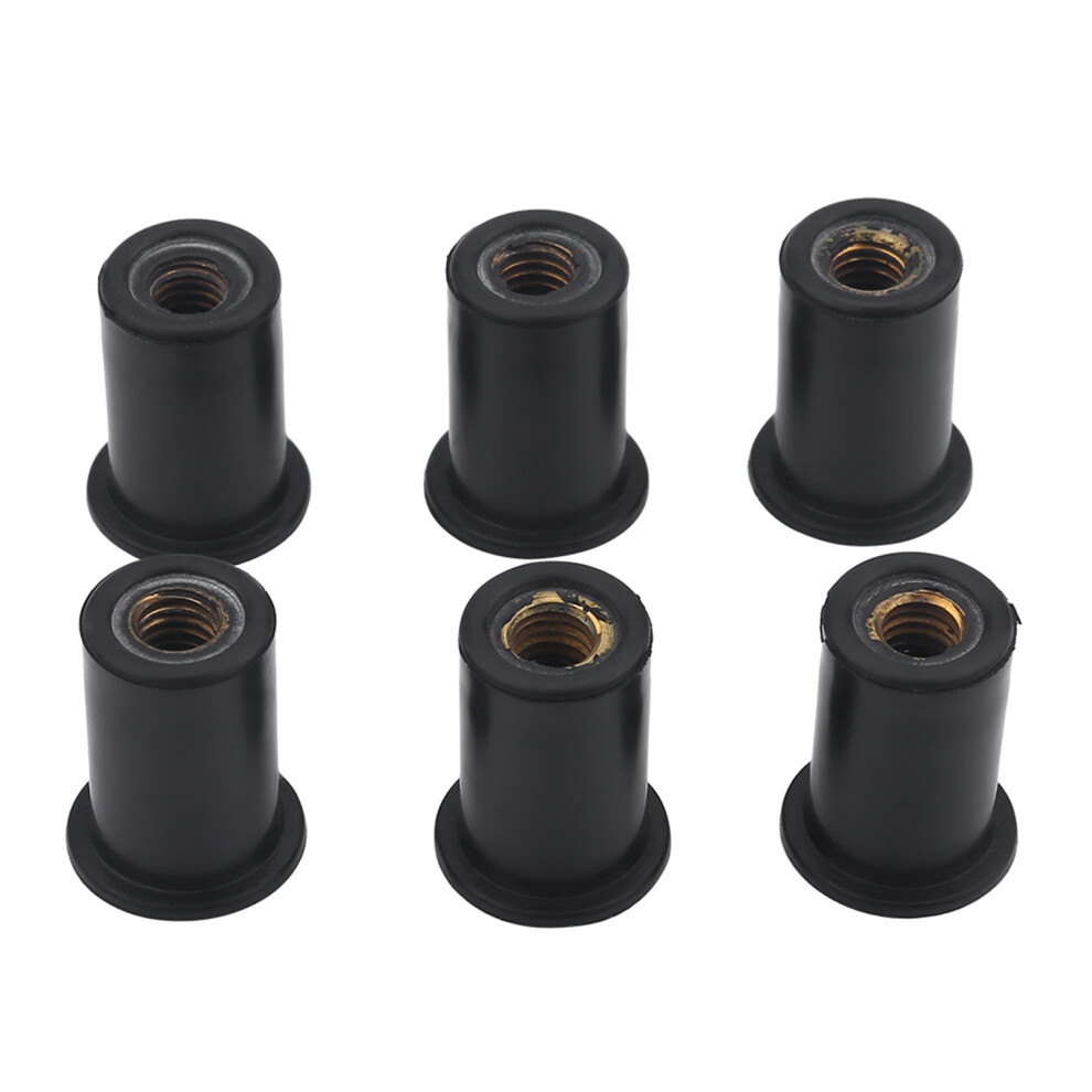 6Pcs Durable Rubber Well Nuts For Motorcycles & Kayaks 9394200244465
