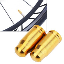 2Pcs Gold Titanium Bicycle Valve Nozzles for Bikes