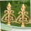 Protective Spear Tips Stake Fence End Pieces Golden Aluminium Alloy 4