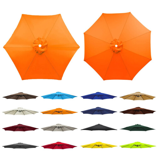 Market Table Umbrella Replacement Roof 3.0m/9.8ft Orange