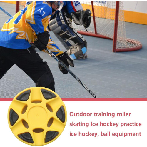 Professional Stable Ice Hockey Equipment, Puck Training Pucks Yellow 2