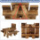 Squirrel Feeder, Squirrel Feeding Table with Umbrella, Wooden Squirrel Picnic Table with Solid Structure and 2 x Thick Benches Ref: 2347 2