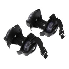 glowing roller skates heel wheels skate shoes fashionable birthday gift flash black PVC
