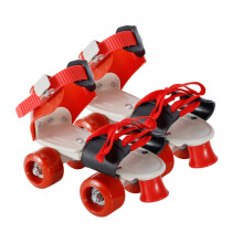 Skating shoes for children, wearresistant, doublerow, adjustable strap, outdoor leisure skates, perfect for beginners, ideal for boys, girls red