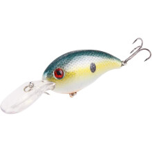 1Pc Crank 3D Eyes Fishing Lure Hard Lure Bass Crankbait Sharp Fish Hook Tackle Fly Tying Equipment
