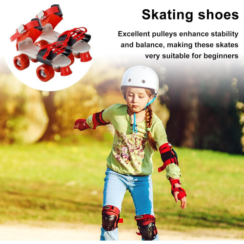 Adjustable quad skates, easy on/off for outdoor fun, perfect for beginners 1
