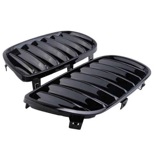 1Pair Shiny Black Front Grille Bumper Kidney Grille for BMW E83 X3 2